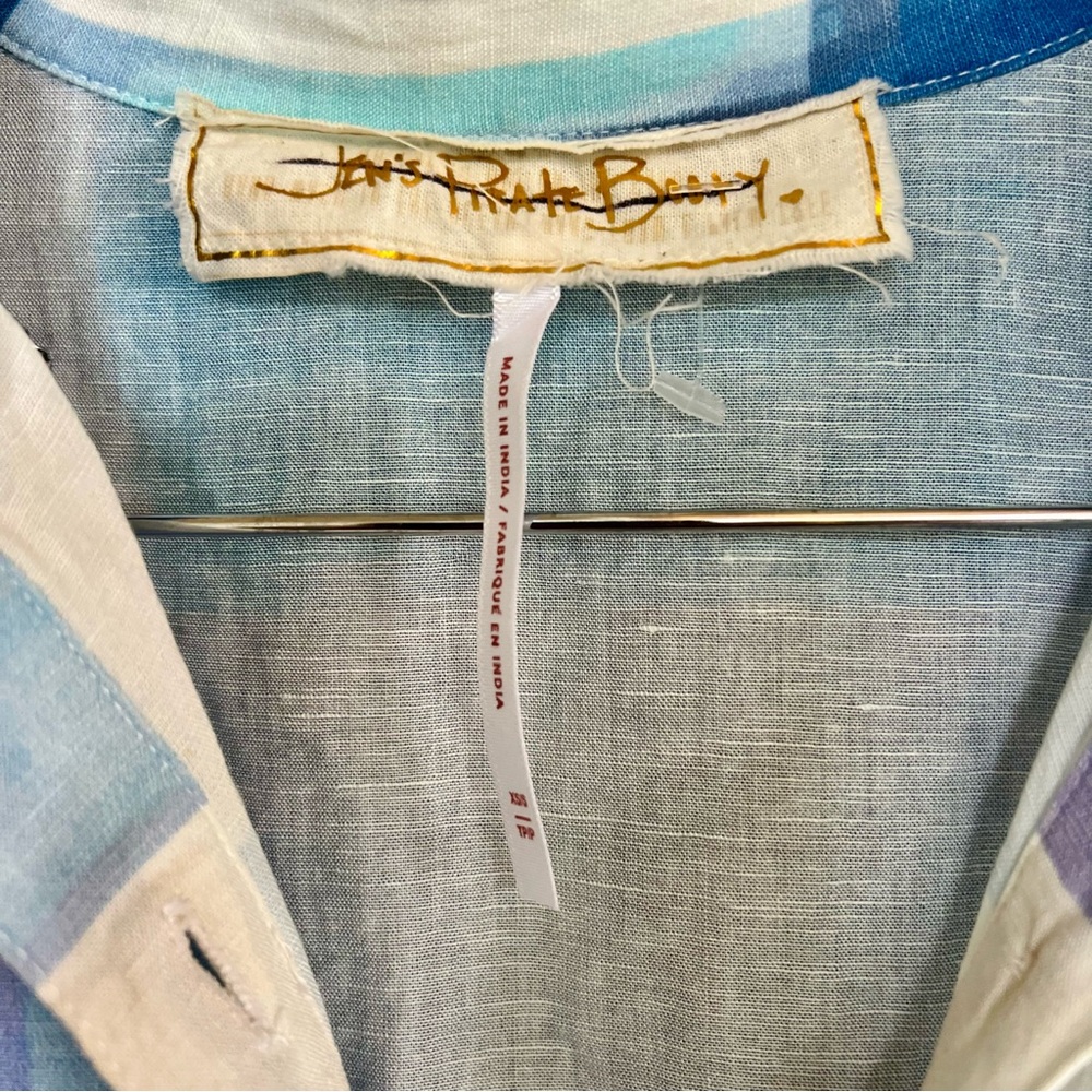 NWOT Free People x Jen's Pirate Booty Ocean Front Buttondown - Picture 8 of 14